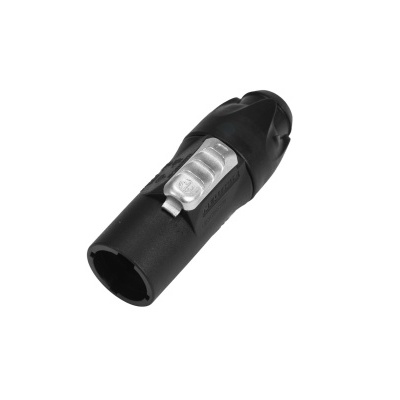 Maçarico portátil preto com botão metálico