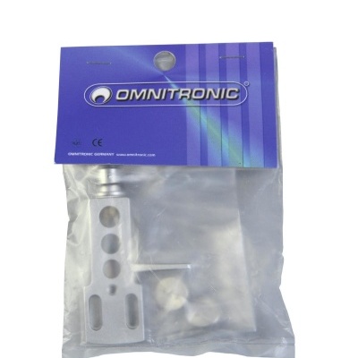 Embalagem OMNITRONIC com peça metálica e acessórios