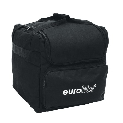 Mala de transporte preta Eurolite com bolso frontal e fecho