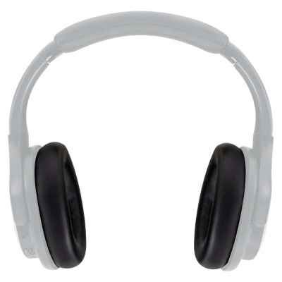 Auriculares over-ear em branco e preto