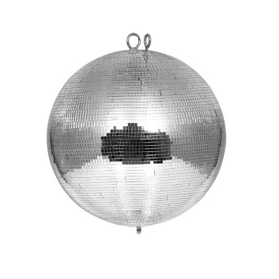 Espelho de discoteca redondo prateado refletor