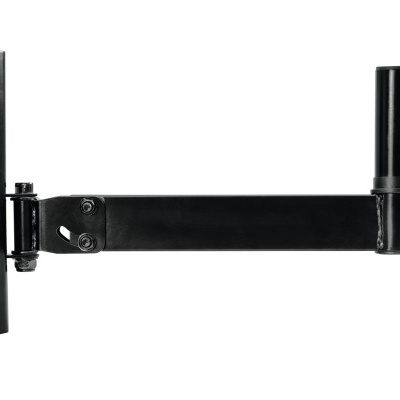 Suporte de parede metálico preto com braço articulado