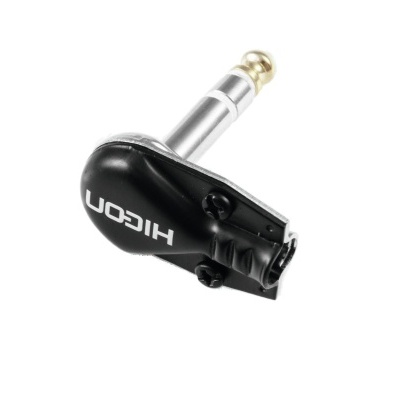 Plugue de áudio jack 6,35 mm preto com texto HICON