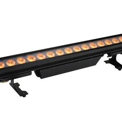 Barra de luz LED preta com focos circulares