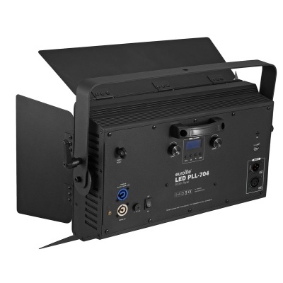 Luz profissional LED preta Ecotile PUL-704 com persianas ajustáveis