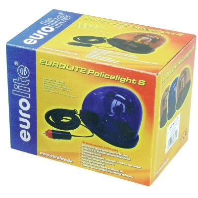 Caixa do produto luz de polícia azul EuroLite Policelight S