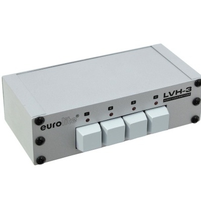Dispositivo branco com botões quadrados e texto eurolite LVH-3