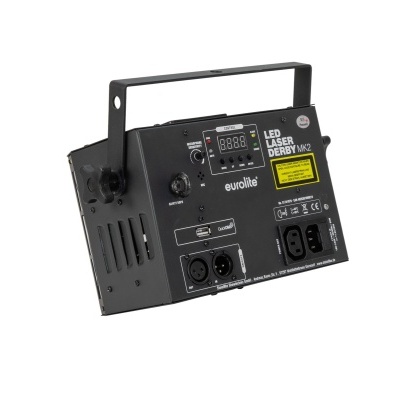 Projeção LED preto com monitor digital e botões, leitura LED LASER DERBY MK2