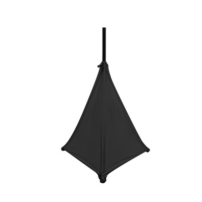 Rede de suspensão preta com formato triangular