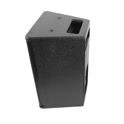 Coluna de som preta com textura e alça integrada