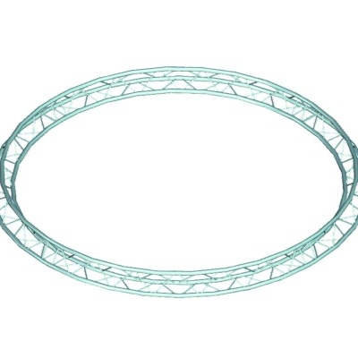 estrutura circular metálica azul clara com design em treliça