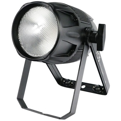 Refletor LED preto com suporte metálico e texto IP65