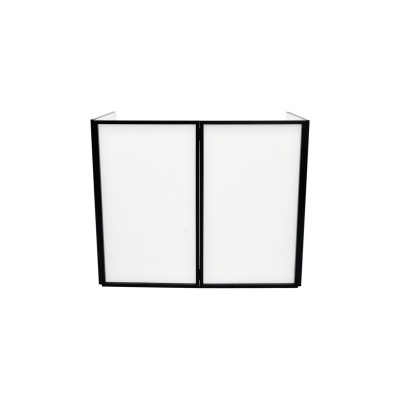 Mesa de trabalho branca com moldura preta