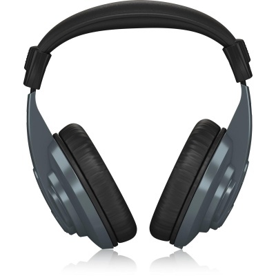 Auriculares circum-aurais cinzentos com almofadas pretas