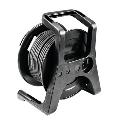 Rolo preto para arame com fio metálico enrollado