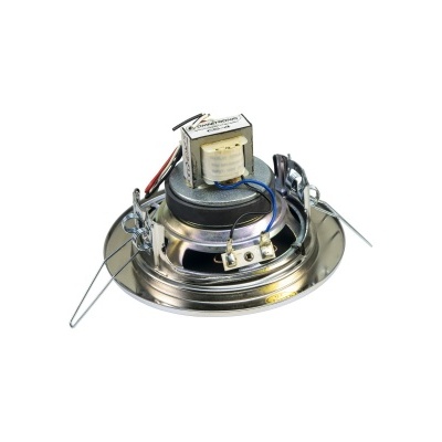 Spot de luz embutido metálico redondo com fios e transformador
