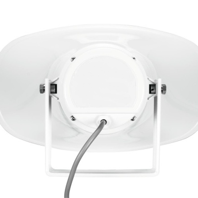 Luz de estúdio branca com suporte ajustável e cabo cinzento