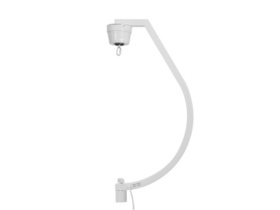 Estrutura branca curva para pendurar com gancho