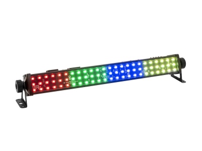 Barra de luz LED colorida com suporte preto