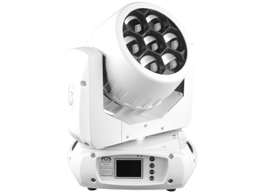 Luz profissional móvel tipo moving head branca com nove lentes frontais