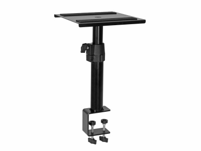 Suporte ajustável preto para monitor com fixação em mesa
