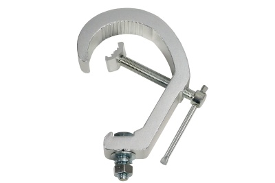 Abraçadeira metálica prateada com parafuso para fixação