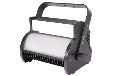 Projetor de iluminação LED preto e branco com alça ajustável