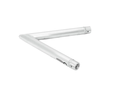 Dois tubos metálicos prateados unidos em ângulo recto