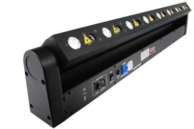 Barra de luz LED preta com LEDs e conectores