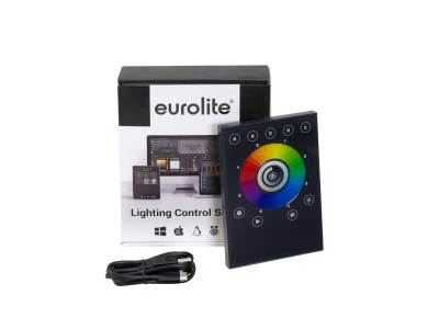 Controlo remoto de iluminação Eurolite com embalagem e cabo USB