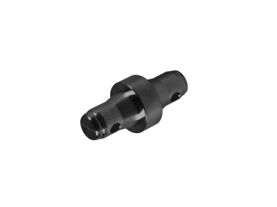 Conector metálico preto cilíndrico