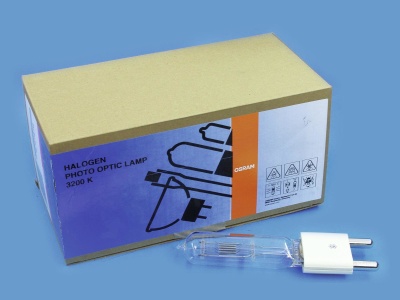 Lâmpada halogénea com caixa