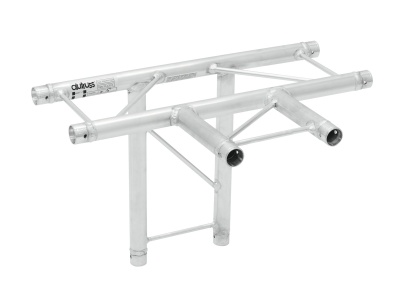 Estrutura metálica prateada de alumínio com etiquetas ALTITUS