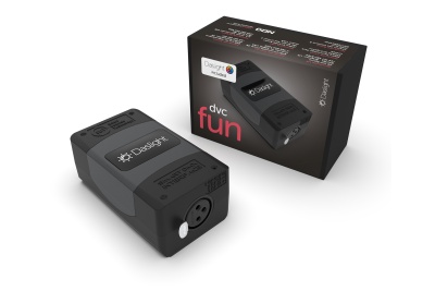 Aparelho DVC fun preto e caixa preta da marca DesDigital