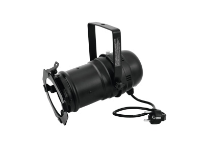 Projetor de iluminação Par LED preto com suporte