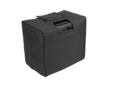 Bolsa preta com alças e fecho de velcro