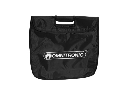 Bolsa preta com alça e logo OMNITRONIC
