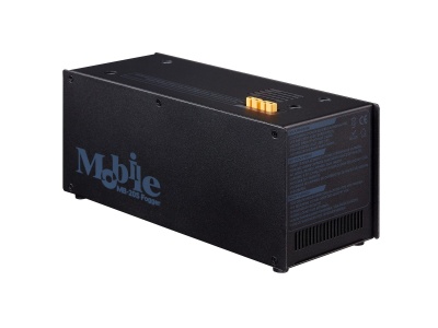 Bloco de energia móvel Mobile W-250 Power preto com botões amarelos no topo