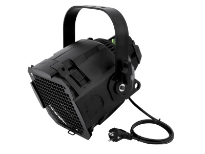 Projetor de luz preto com suporte e cabo