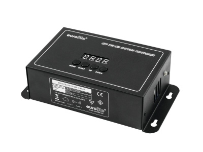 Controlador de LED RGB Eurolite preto com botões e visor digital