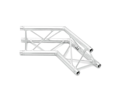 Estrutura metálica triangular prateada em alumínio para montagem de suportes