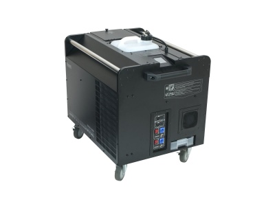 Gerador preto com rodas e painel frontal com botões e tomadas