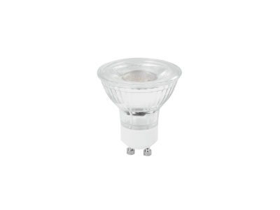 Lâmpada LED GU10 transparente com base branca