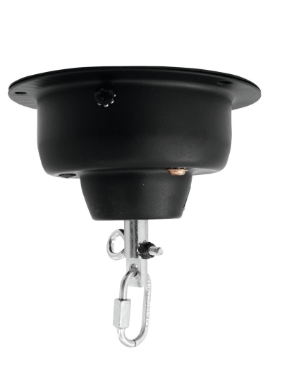 Suporte suspenso preto com gancho de metal