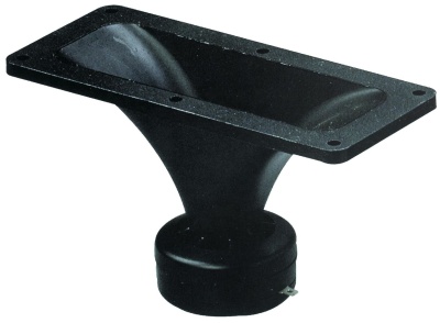 Alto-falante tweeter preto trapezoidal com base cilíndrica