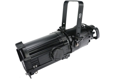 Foco de luz teatral preto com alça e persianas ajustáveis