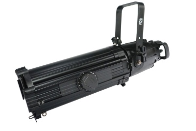 Refletor iluminador de teatro preto com estrutura metálica ECP