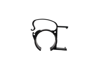 Suporte plástico preto para tubos ou cabos