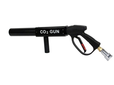 Pistola preta CO2 GUN com conexão metálica