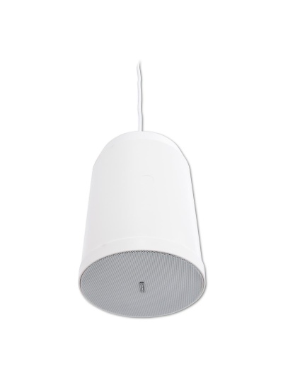 altifalante suspenso branco com grelha cinzenta